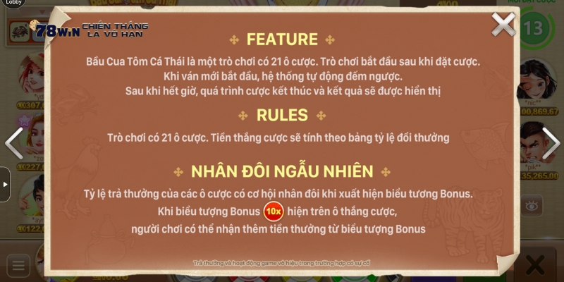 Vừa chơi vừa nhận thưởng cùng bầu cua 78win