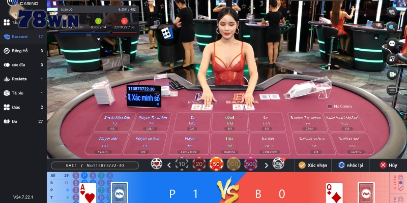 Những Điểm Mạnh Nổi Bật Của Sảnh Casino WM Tại 78win