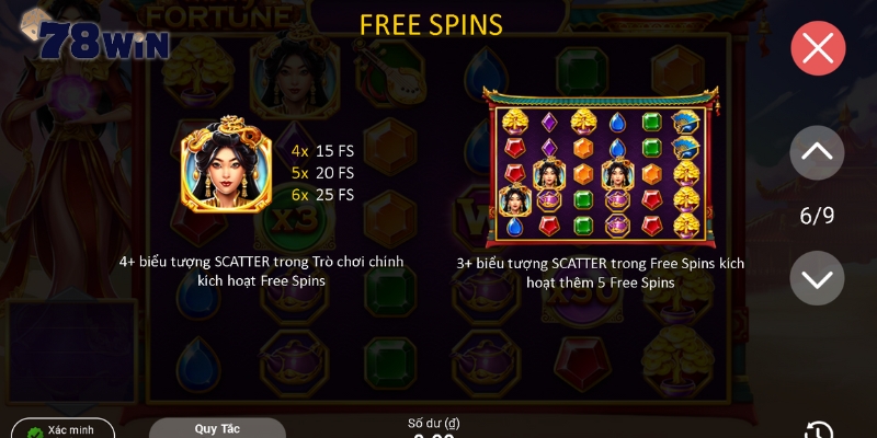 Tính Năng Trong Lady Fortune (Bà May Mắn) 78win