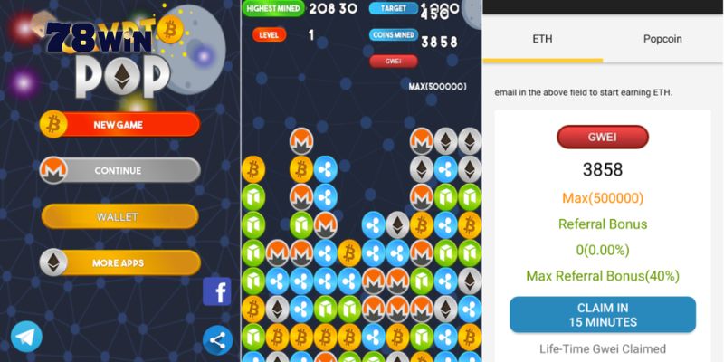 Giao diện game Cryptopop