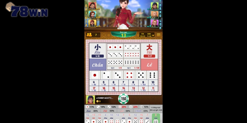 Khám phá game bài Tài Xỉu trên sảnh King Midas tại 78win